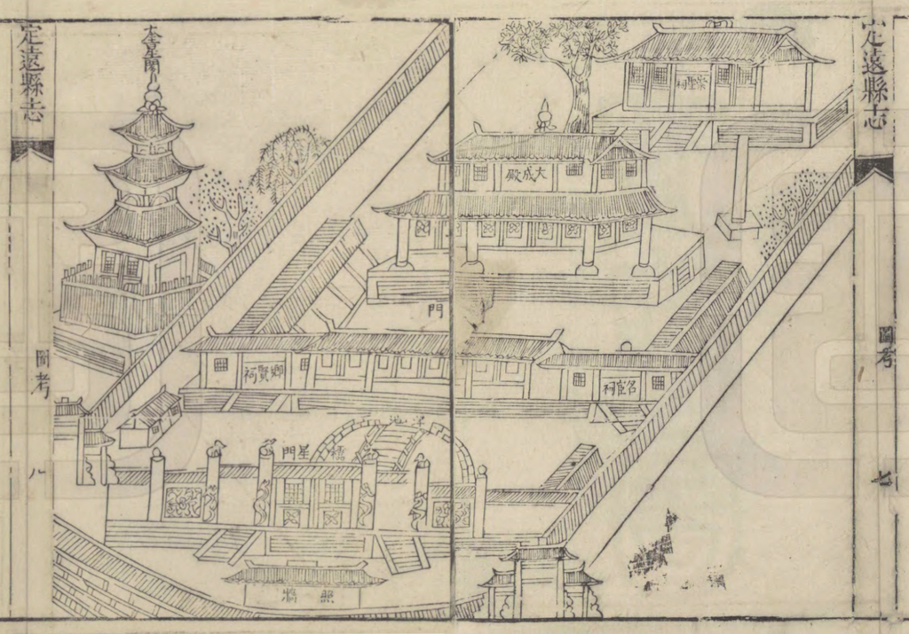 图23 定远文庙图（今四川武胜，取自：清道光《定远县志》）