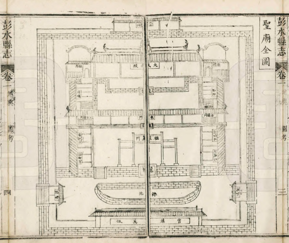 图20 彭水圣庙全图（取自：清光绪《彭水县志》）