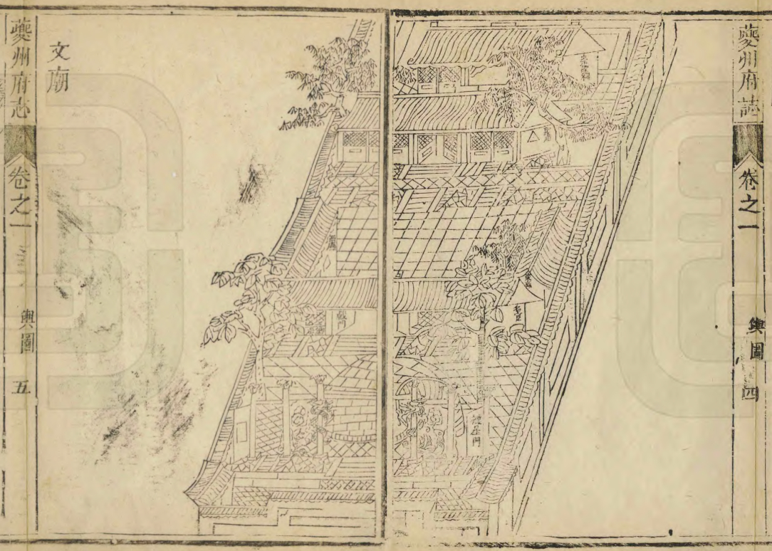 图8 夔州府文庙图（取自：清乾隆《夔州府志》）