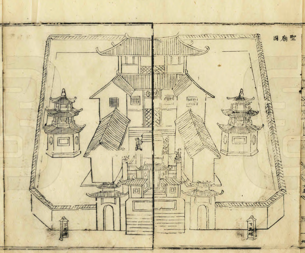 图15 开县圣庙图（取自：清咸丰《开县志》）
