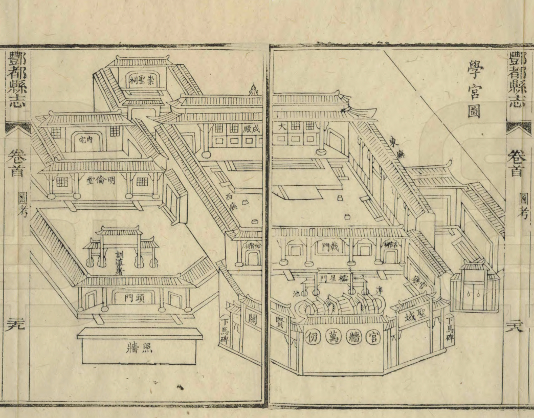 图4 丰都学宫图（取自：清光绪《丰都县志》）
