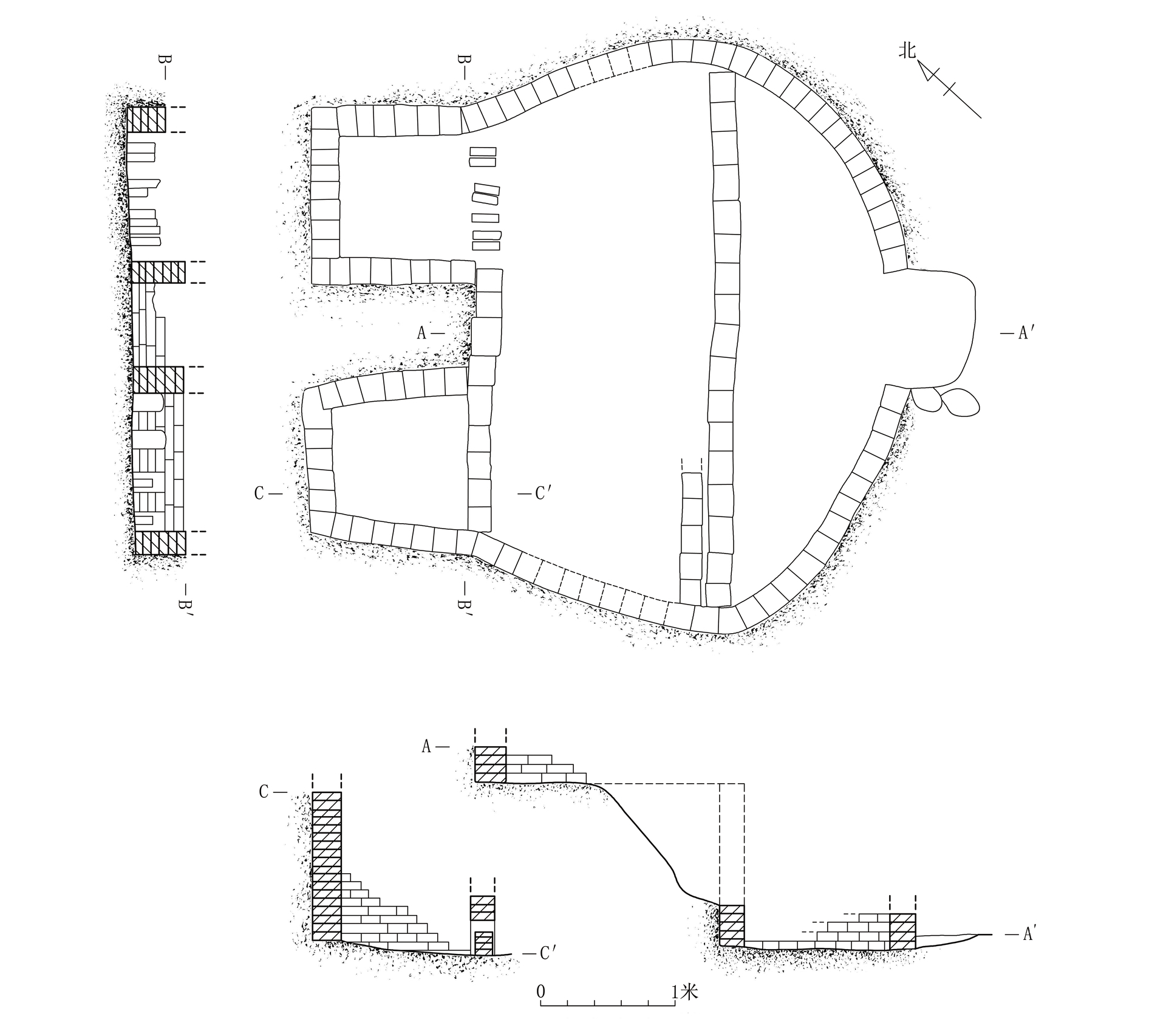 图四 瓦岗坝窑Y8平、剖面图