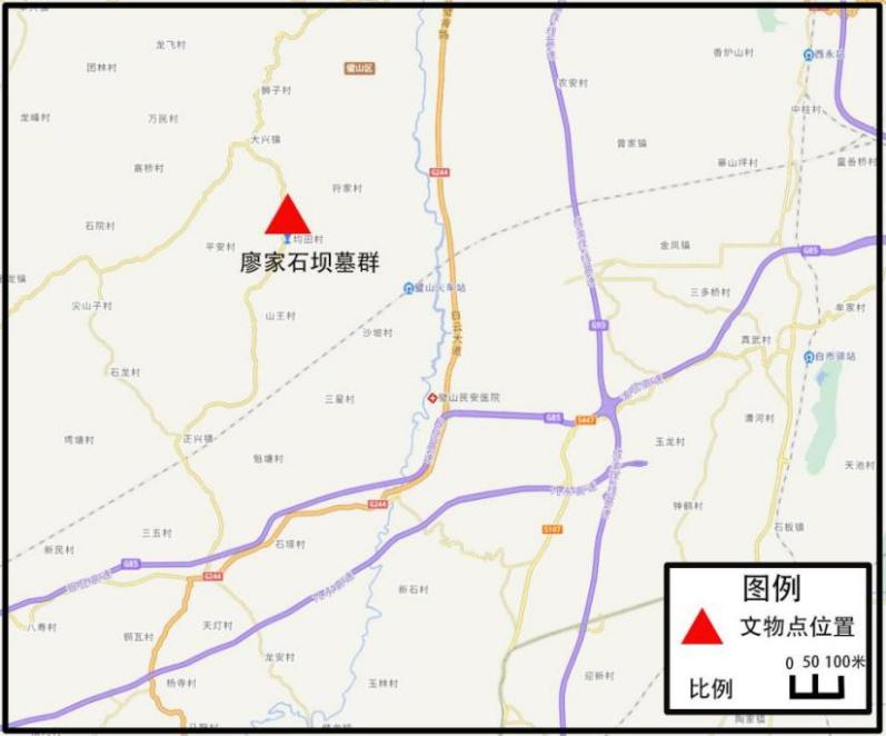 图一 廖家石坝墓群位置图