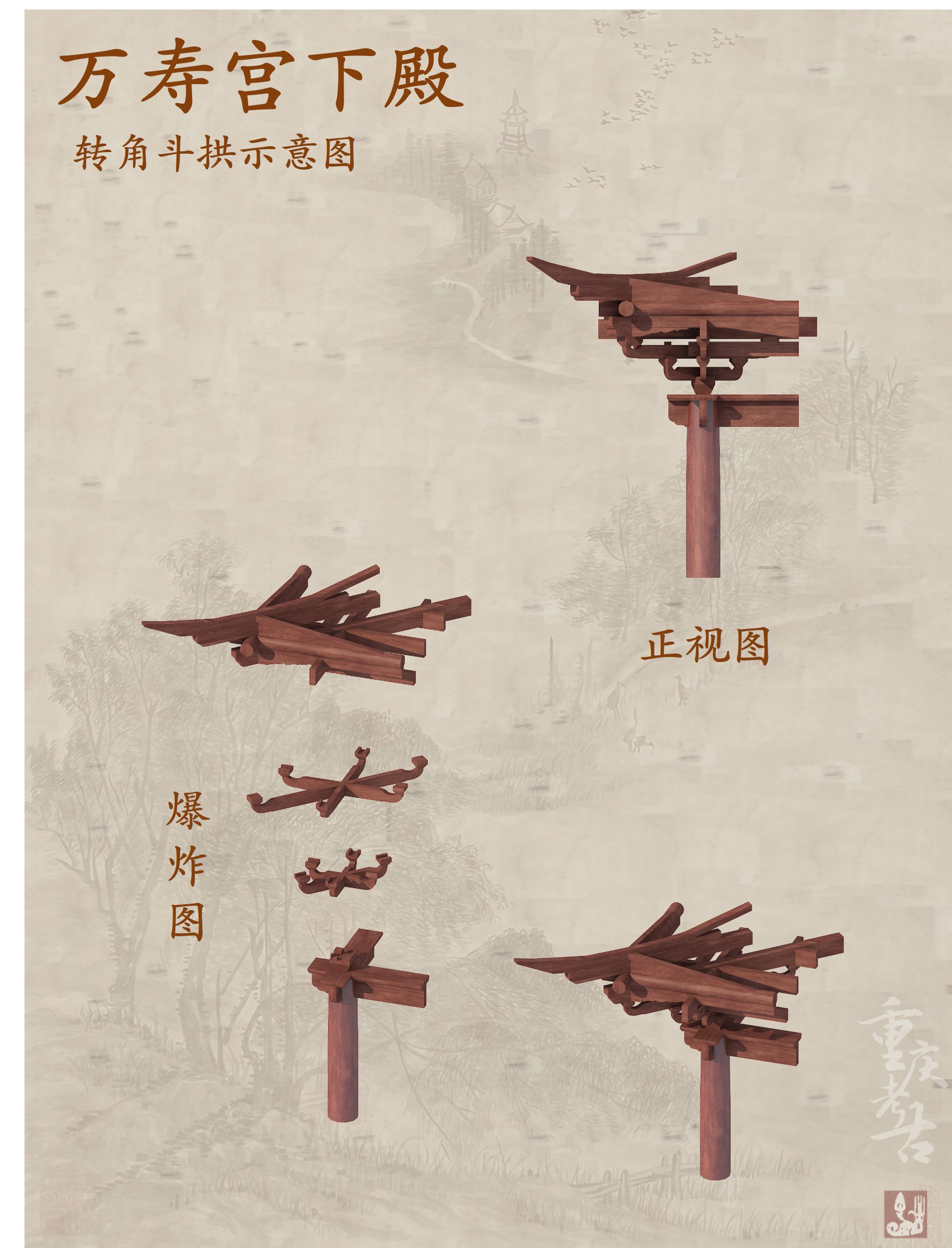 图片 十二 下殿转角斗拱照片