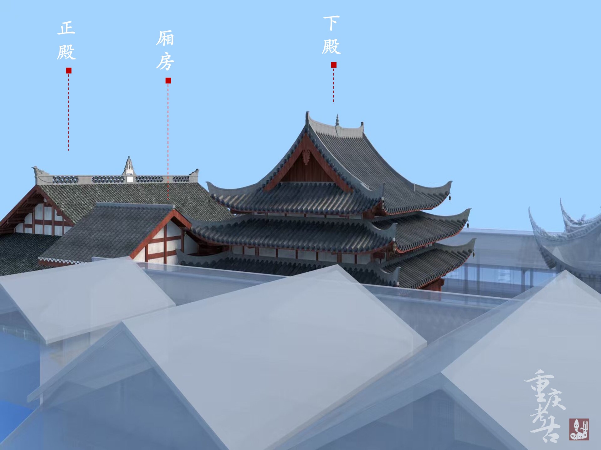 图片5万寿宫复原图模型图