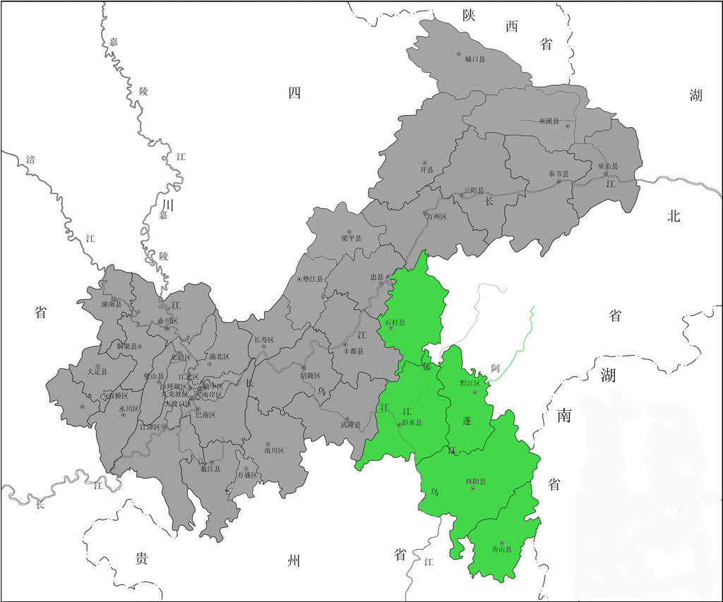 土司分布区(黑白）