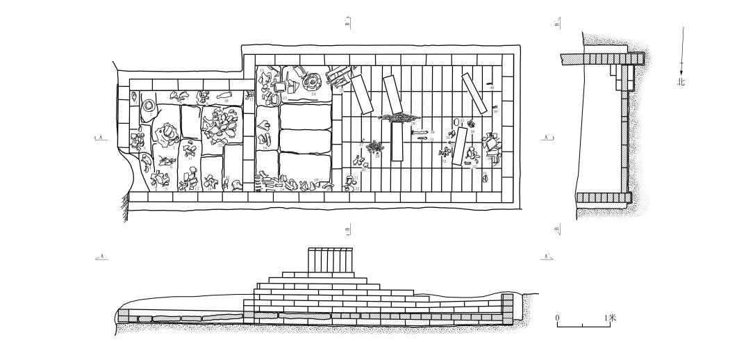 图 2  M3平、剖面图