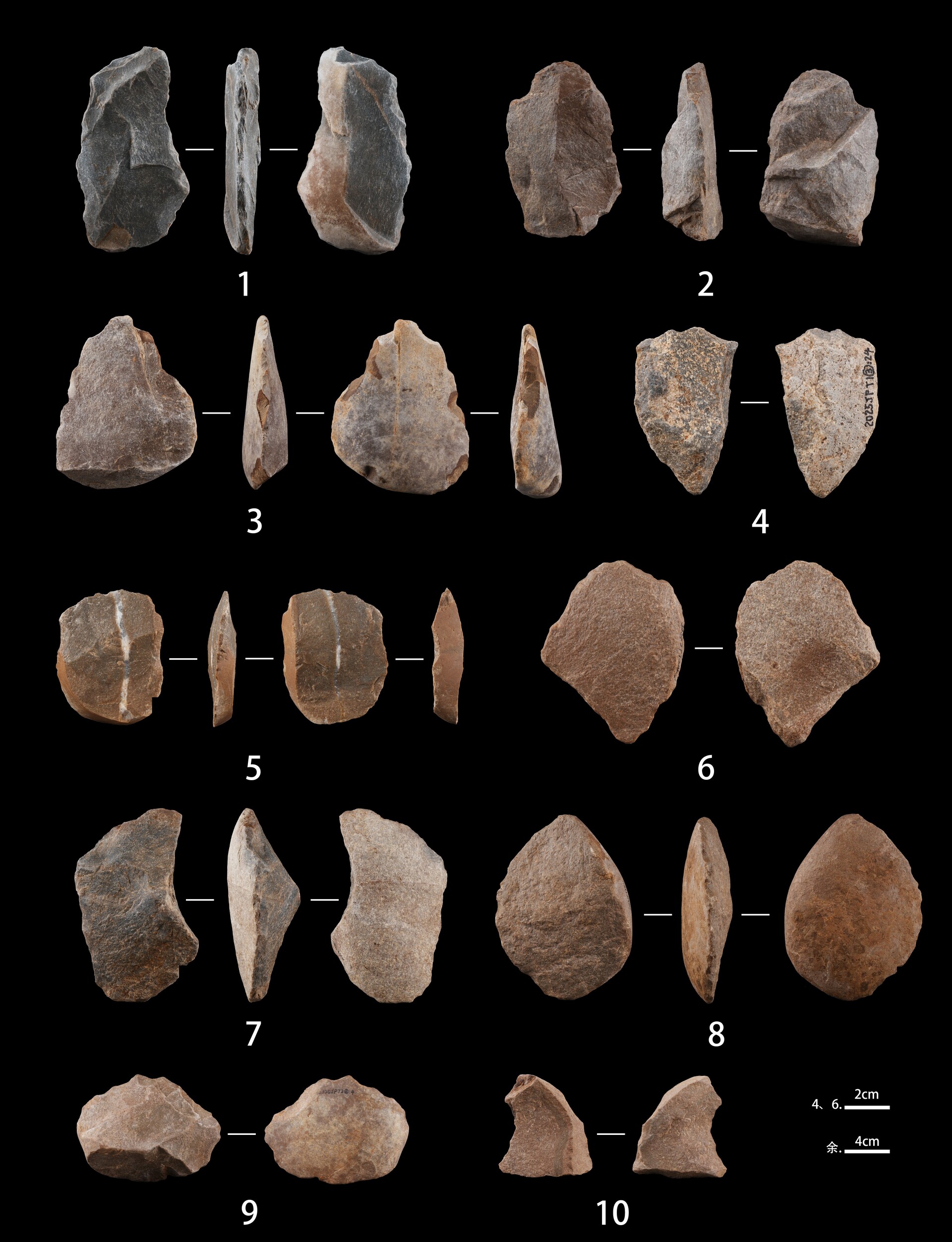 6. 尖坡遗址出土石器（郎莉   供图）